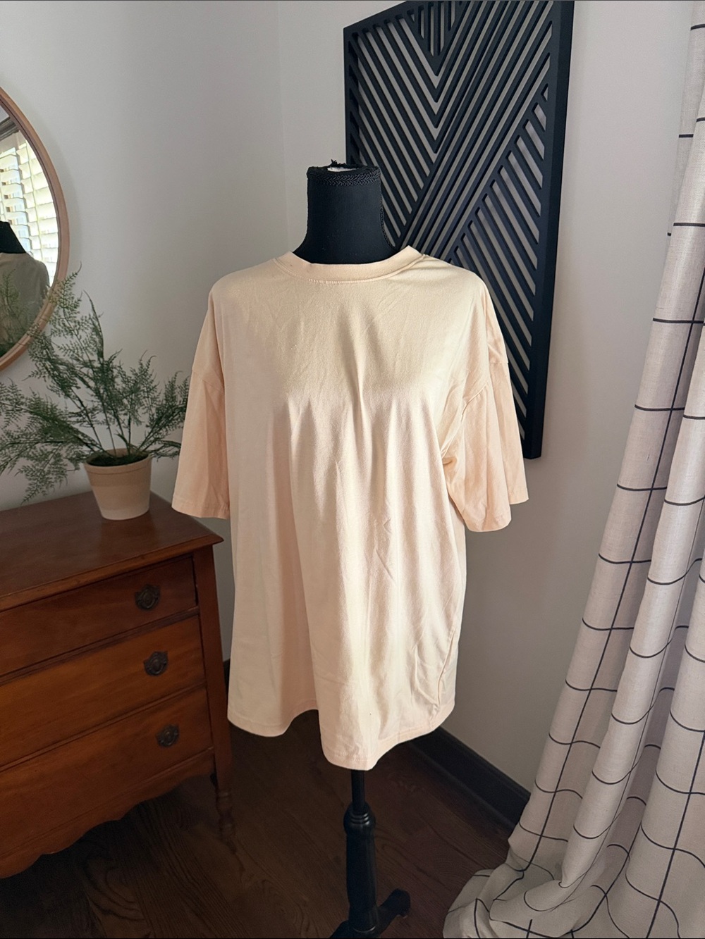 Buckley cream oversized heavyweight cotton tee medium
